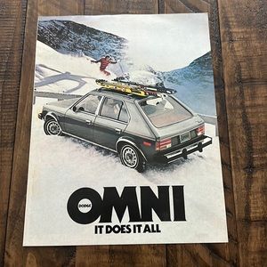 Vintage 1978 Dodge Omni It Does It All Dealer Catalog Sales Literature